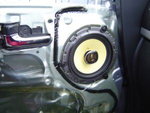 ムーブ　フロントスピーカー交換　パイオニアTS-J16A
