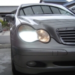 ベンツCクラス　W203　HID交換後 35W 6000K
