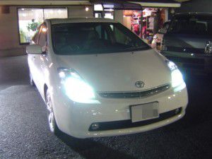 プリウス　HIDシステム換装　夜間フラッシュ無し