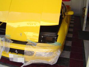 フェラーリ512TR　ヘッドライト取外し