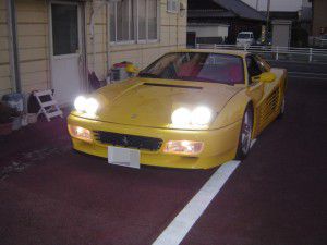 フェラーリ512TR　HID換装後ハイビーム