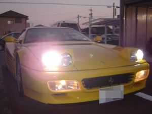 フェラーリ512TR　HID換装後ロービーム